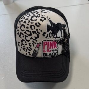 Black and White Graphic Trucker Hat